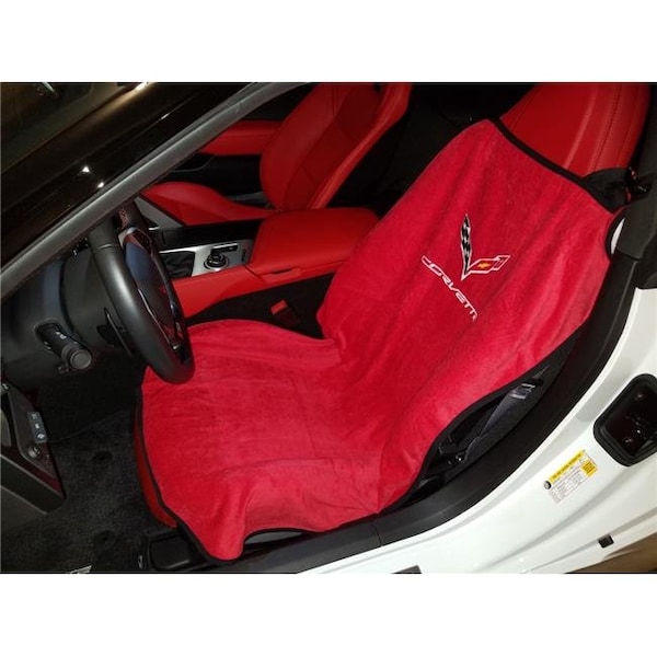 Seat Armour Seat Armour SA100COR7R Adreniline Red Seat Towel for 2014 - 2018 Corvette C7 SA100COR7R - main